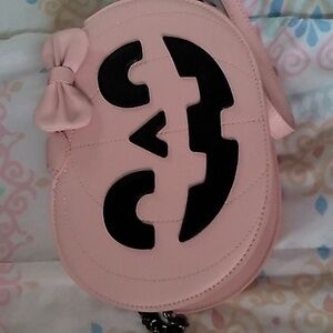 Pink pumpkin crossbody purse bag Bow coquette Cutest